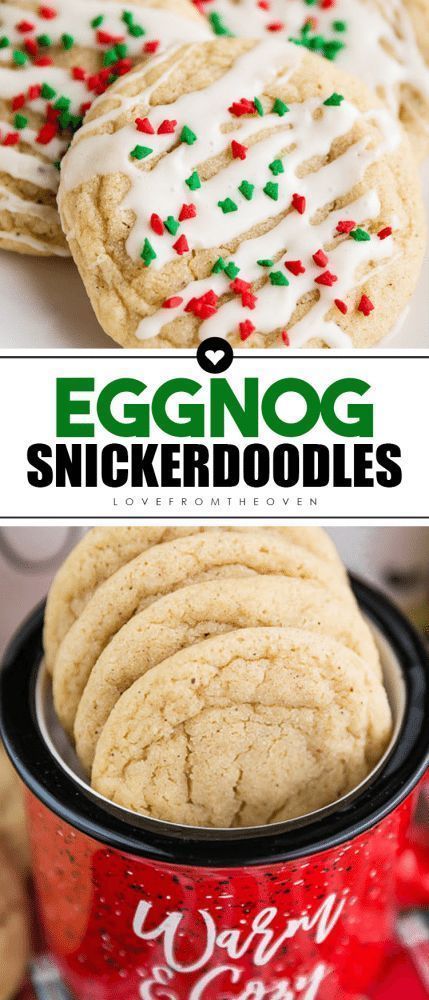 Cookies Videos, Egg Nog Cookies Recipe, Snickerdoodle Cookies Easy, Easy Eggnog, Holiday Baking List, Eggnog Cookies, Cake Mixes, Hot Chocolate Cookies, Snickerdoodle Cookies