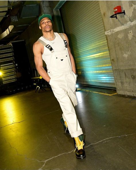 Westbrook Nba, Nba Drip, Russell Westbrook, Fashion Lookbook, Nba, Fashion Inspiration, Overalls, Lookbook, Ralph Lauren