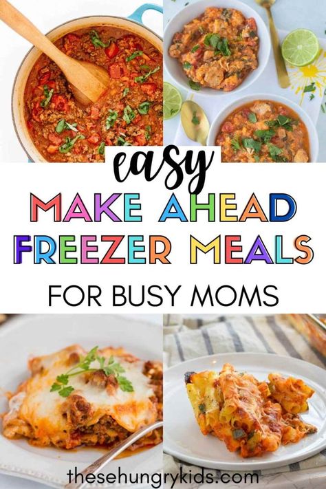 Easy Freezable Meals, Bulk Freezer Meals, Meals For New Parents, Freezable Dinners, Kids Dinners, Meals For Busy Moms, Freeze Ahead Meals, Best Freezer Meals, Freezer Prep