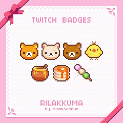 Pixel Art Ideas Kirby Core, Pixel Art Food, Pixel Tattoo, Cute Pixel Art, Twitch Badges, Kawaii Games, Twitch Streaming, Pixel Art Tutorial, Emoji Art