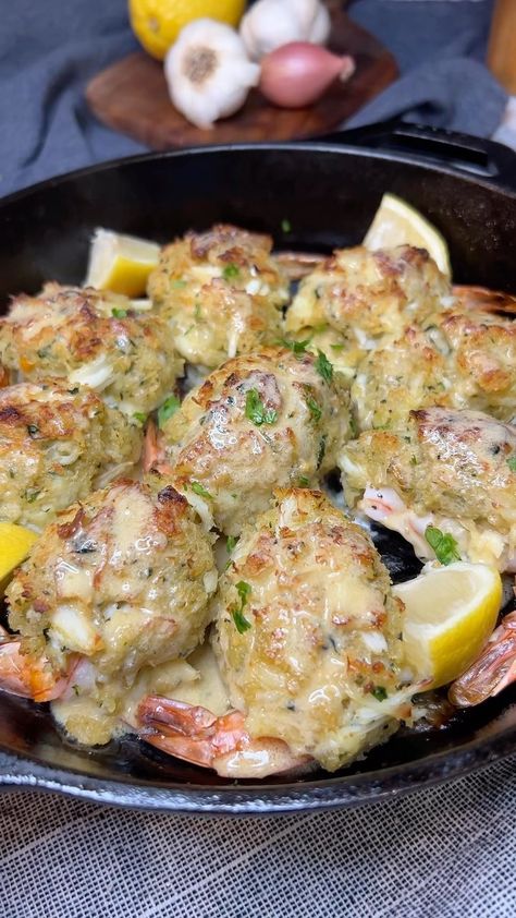 Here’s how to make the most amazing Shrimp Appetizer! If you still need this Crab Stuffed Shrimp Recipe, comment “yes” and I’ll drop it in… | Instagram Stuffed Shrimp Recipes, Crab And Shrimp Recipe, Feast Of The Seven Fishes, Stuffed Shrimp, Shrimp Appetizer, Crab Recipe, Snapper Fish, Seafood Feast, Seven Fishes