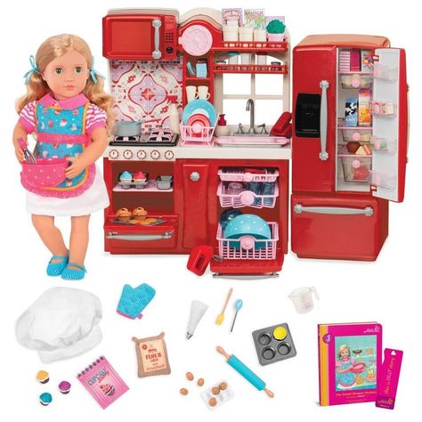 My Life Doll Stuff, Japanese Barbie, Plush Ideas, My Life Doll, Doll Kitchen, Diamond Comics, Kitchen Playset, Our Generation Doll, Create Your Own Adventure