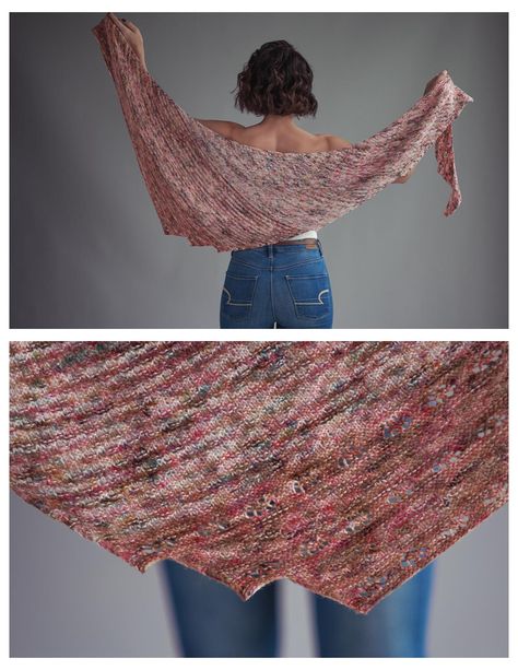 How to Knit a Gradient Fade Shawl Using Sock Yarn - Leander - Expression Fiber Arts | A Positive Twist on Yarn Sock Yarn Shawls, Knit Shawl Pattern, Knit Wrap Pattern, Yarn Shawl, Expression Fiber Arts, Knit Shawls, Learn To Knit, Knit Shawl, Shawl Knitting Patterns