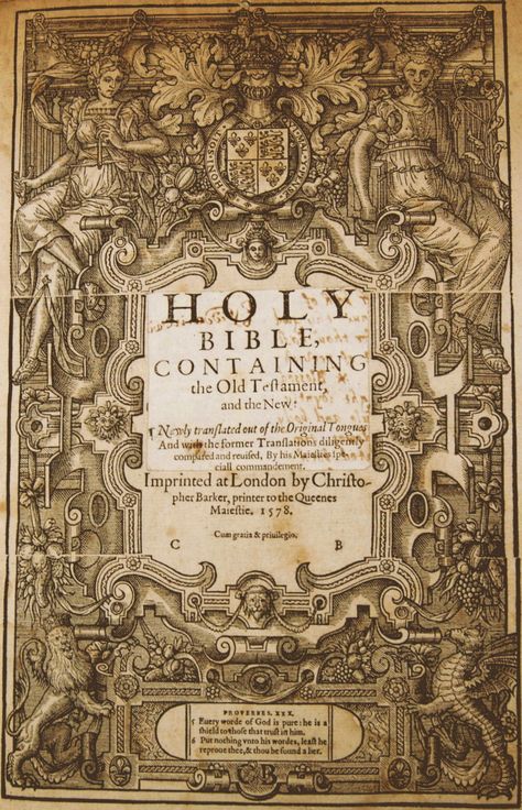 Geneva Bible Title Page Reformation History, Geneva Bible, John Calvin, English Books, Mary I, Religious Freedom, Oxford University Press, English Book, Title Page