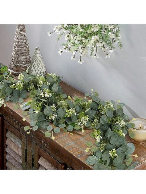 White Flowering Plants, Fake Hanging Plants, Artificial Eucalyptus Garland, Feuille Eucalyptus, Eucalyptus Globulus, Artificial Eucalyptus, Eucalyptus Garland, Eucalyptus Wreath, Greenery Garland