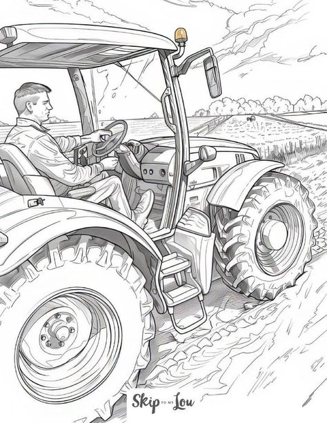 Toddler Crayons, Tractor Coloring Pages, Cartoon Car Drawing, Farm Coloring Pages, Holiday Crafts Diy, Horse Coloring Pages, Cars Coloring Pages, Car Drawing, Holiday Crafts For Kids