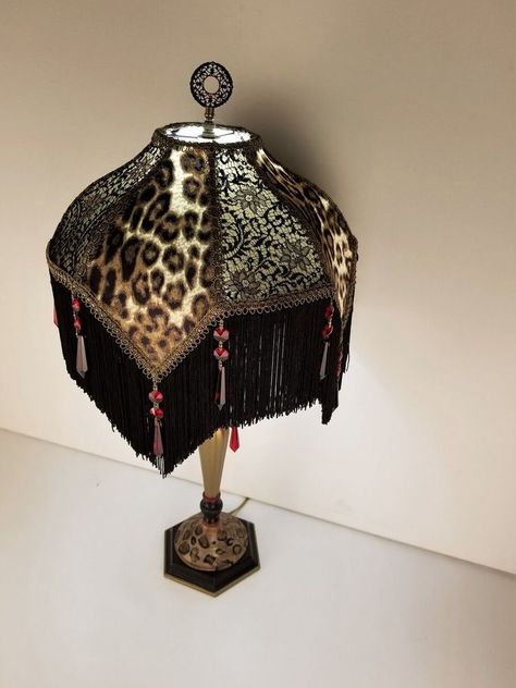 Leopard Lamp, Victorian Lampshades, Dark Home Decor, Dreamy Room, Apartment Decor Inspiration, Dream Room Inspiration, Gothic Home Decor, Dream House Interior, Room Makeover Inspiration