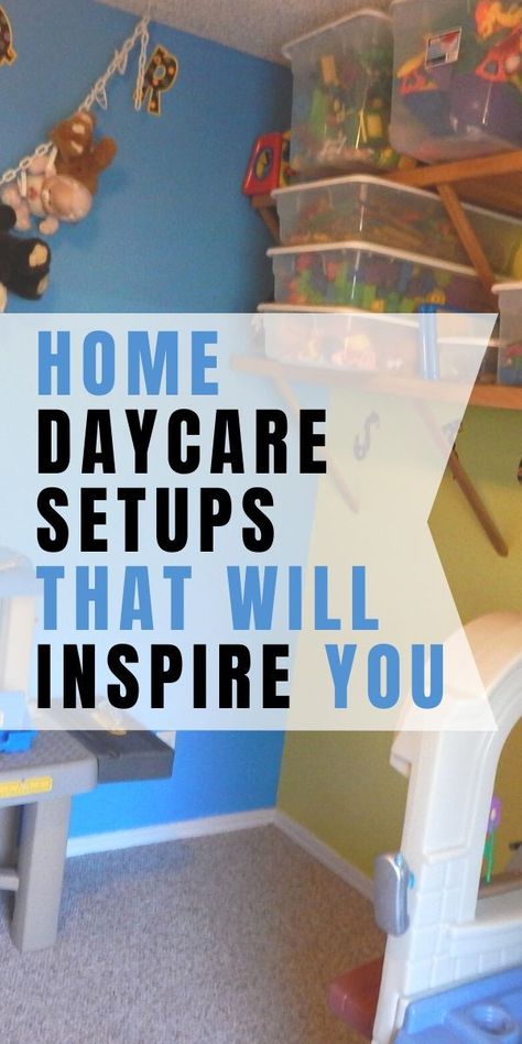 Simple Home Daycare Setup, In Home Preschool Set Up House, In Home Daycare Set Up Living Room, Home Daycare Backyard Ideas, Diy Home Daycare Ideas, Daycare Sleeping Area Ideas, Home Day Care Room Ideas, At Home Preschool Room, Daycare Entrance Ideas