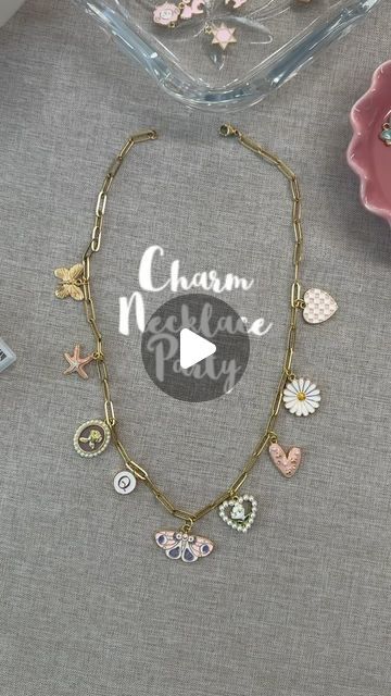 Mae | Home Decor & DIY on Instagram: "A charm necklace party is so easy! All you need is a variety of charms, chain necklaces, jump rings, and pliers. Everyone leaves with a custom necklace they made themselves using charms that they love the most!" Charm Necklace Diy Party, Charm Necklace Diy How To Make, Charm Necklace Making Party, Make Your Own Charm Necklace, Charm Necklace Party, Diy Charm Necklace Ideas, Diy Charm Necklace, Charm Necklace Diy, Everyone Leaves