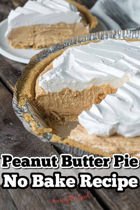 Peanut Butter Pie Recipe No Bake, No Bake Peanut Butter Pie, Easy Peanut Butter Pie, Dessert For Kids, Peanut Butter Pie Recipe, Butter Pie Recipe, Peanut Butter Cream Pie, Cream Cheese Pie, Healthy Ground Beef