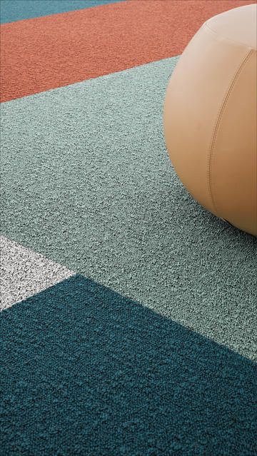 Mix and match colours with DESSO Fields carpet tile collection Carpet Flooring Office, Carpet Color Ideas, Office Carpet Texture, Carpet Tiles Ideas, Southampton University, Mid Century Carpet, Carpet Tiles Design, Carpet Tiles Office, Tile Carpet