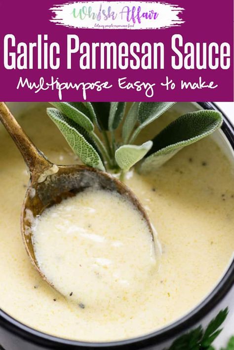 Parmesan White Sauce, Spaghetti Baked, Parmesan Sauce Recipe, Creamy Garlic Parmesan Sauce, Parmesan Cheese Sauce, Garlic Parmesan Sauce, Parmesan Cream Sauce, Pasta Spaghetti, Alfredo Sauce Recipe