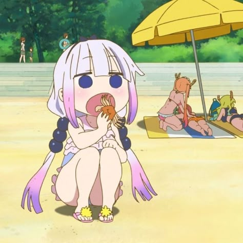 Dragon Maid Manga, Kobayashi Dragon Maid, Kanna Kamui, Dragon Icon, Miss Kobayashi, Dragon Girl, Kobayashi San, Good Anime To Watch, Miss Kobayashi's Dragon Maid