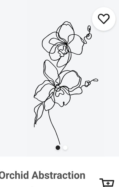 Line Art Orchid Tattoo, Daisy Outline Drawing, Orchid Line Art, Orchid Tattoo Minimalist, Line Orchid Tattoo, One Line Tattoo Ideas, Orchid Outline, Fine Line Orchid Tattoo, Line Drawings Of Flowers