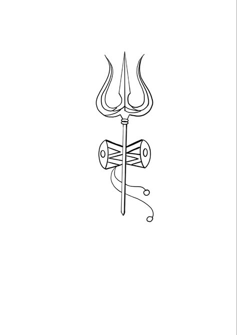 Trishul Tattoo Stencil, Trishul Tattoo On Back, Shiva Trident Tattoo, Small Trishul Tattoo, Simple Trishul Tattoo Designs, Kannada Kavana, Eyebrows Piercing, Shading Tattoos, Bholenath Tattoo