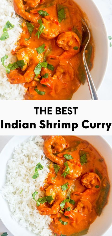 Indian Shrimp, Low Carb Meal Prep Ideas, Shrimp Curry Recipe, Super Quick Dinner, Keto Meal Prep Ideas, Vegan Meal Prep Ideas, Curry With Coconut Milk, Coconut Curry Shrimp, Shrimp Curry