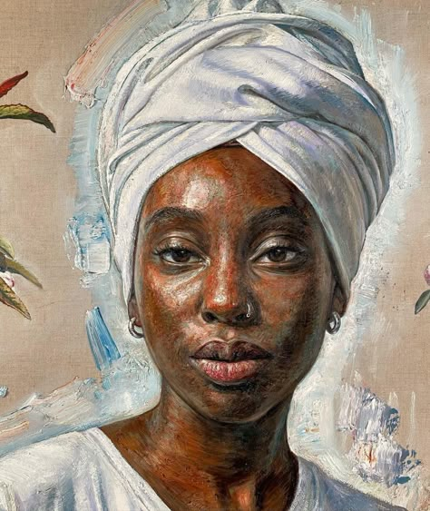 Tim OKAMURA ✿ | Catherine La Rose ~ The Poet of Painting Tim Okamura, Oil Portraits, Canvas Work, Indie Art, Black Art Painting, Afrocentric Art, African Decor, The Poet, A Level Art