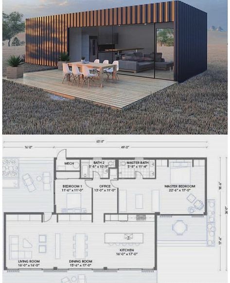 Container Home Plans, Shipping Container Home Designs, Shipping Container House Plans, Shipping Container Home, Tiny House Layout, Container Buildings, Building A Container Home, Container Architecture, Container House Plans