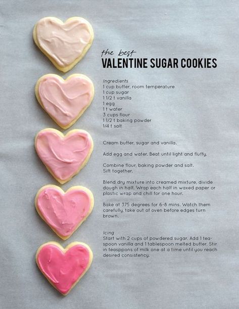 the best valentine sugar cookies / alice and lois Valentine Sugar Cookie Recipe, Kuih Lapis, Valentine Sugar Cookies, Pretty Office, Designer Cakes, Resep Diet, Valentine Desserts, Valentines Day Treats, Valentine Cookies