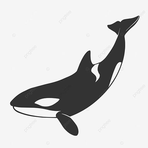 Orca Svg Free, Orca Silhouette, Paint Whale, Orca Illustration, Orca Drawing, Whale Vector, Whale Silhouette, Orca Art, Side View Drawing