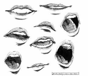 Sketching Lips, Mouth Study, Open Mouth Drawing, Sketch Mouth, Drawing Mouth, Hello Kitty In Love, Kitty In Love, Drawing Quotes Creativity, Drawing Pencil Sketches