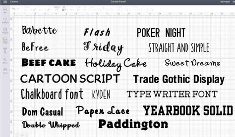 Cricut Font Cheat Sheet - DOMESTIC HEIGHTS Design Space Fonts Cheat Sheet, Cricut Fonts Cheat Sheet Free, Best Cricut Fonts For Shirts, Cricut Access Fonts Cheat Sheet, Cricut Design Space Fonts Cheat Sheet, Cursive Writing Fonts, Circuit Fonts, Free Craft Templates, Best Cursive Fonts