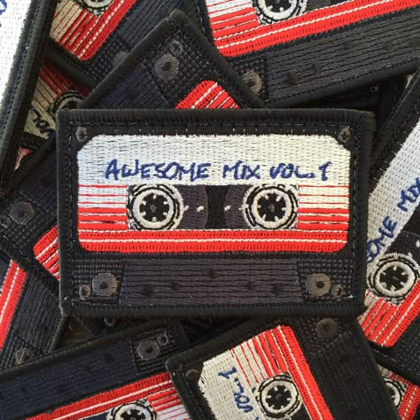 Awesome Mix Vol 1, Jean Jacket Patches, Patchwork Denim Jacket, Punk Patches, Cute Patches, Wireless Network, Morale Patch, Cool Patches, Patches And Pins