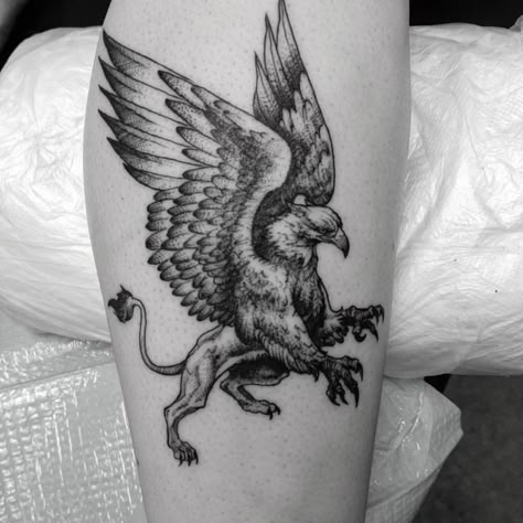 Griffon Tattoo, Gryphon Tattoo, Griffin Tattoo, Ephemeral Tattoo, Bull Skull Tattoos, Tattoos Pictures, Gold Tattoo, Tattoo Templates, Eagle Tattoos