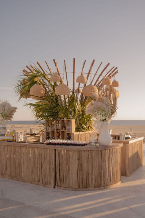 Boho Bar, Sunset Beach Weddings, Los Cabos Wedding, Dream Beach Wedding, Beach Events, Popcorn Bar, Beach Cafe, Cabo Weddings, Boho Theme