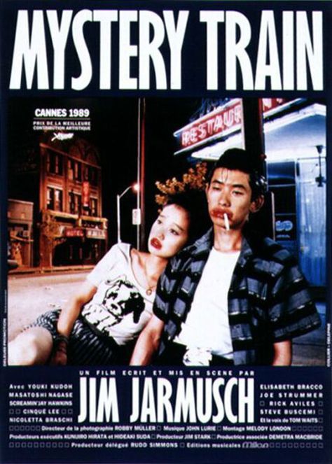 Mystery Train (1989) directed by Jim Jarmush Train Movie, Jim Jarmusch, Mystery Train, Joe Strummer, Train Posters, Steve Buscemi, Septième Art, I Love Cinema, Foreign Film