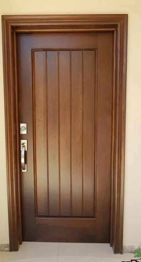 Teak Wood Door Designs Modern, Bedroom Door Design Wooden Simple, Walnut Front Door, Net Door Design Wooden Modern, Teak Wood Main Door Design, Teak Wood Main Door, Single Main Door Designs, Latest Door Designs, Wood Door Frame