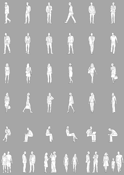 autocad hotel bedroom blocks dimensions - Google Search Render People, People Cutout, Cut Out People, Autocad Blocks, Architecture People, Seni Dan Kraf, People Figures, Architecture Collage, Architecture Graphics