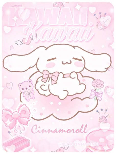 Pink Sanrio Poster, Cute Kawaii Posters, Cutecore Poster Prints, Hello Kitty Poster Prints, Cinnamoroll Poster, My Melody Poster, Sanrio Prints, Cinnamoroll And My Melody, Cutecore Posters