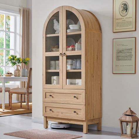 Arched Kitchen, Pantry Modern, Modern Farmhouse Pantry, Kitchen Storage Cabinets, Farmhouse Storage Cabinets, Modern Kitchen Storage, Pantry Storage Cabinet, Kitchen Pantry Storage, Wood Storage Cabinets