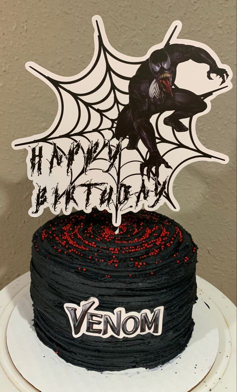 Venom Birthday Cake Ideas, Venom Themed Birthday Party, Venom Birthday Party Ideas Decorations, Venom Cake Ideas, Venom Birthday Party Ideas, Venom Cake, Venom Birthday, Kid Birthday, Cakes For Boys