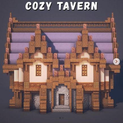 Cozy Tavern, Case Minecraft, Minecraft Decoration, Minecraft Mansion, Minecraft Structures, Minecraft Interior Design, Minecraft House Plans, Bangunan Minecraft, Minecraft House Tutorials