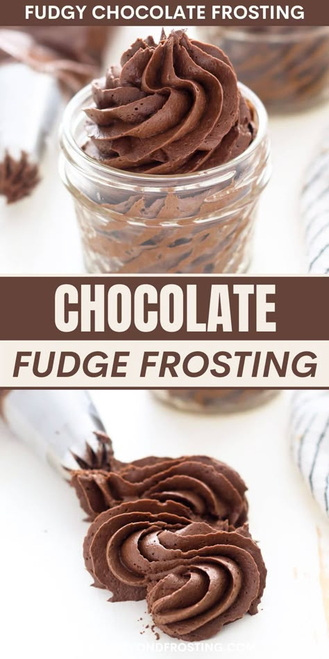 Ultra-rich and irresistibly creamy, this decadent chocolate fudge frosting is the perfect chocolatey topping for your favorite cakes and cupcakes. Chocolate Fudge Frosting Recipe, Fudge Frosting Recipe, Chocolate Frosting Recipe Easy, Chocolate Fudge Icing, Homemade Chocolate Fudge, Chocolate Frosting Recipe, Beyond Frosting, Fudge Icing, Chocolate Buttercream Recipe