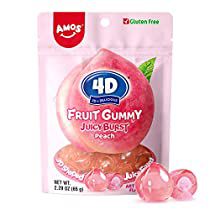 Check this out! Gummy Sweets, Fruity Snacks, Filled Candy, Soft Candy, Peach Juice, Candied Fruit, Japanese Snacks, Candy Cookies, Delicious Fruit