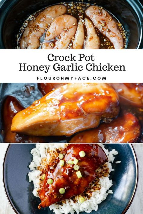 Crock Pot Honey Garlic Chicken recipe Quick Slow Cooker Meals, Garlic Chicken Slow Cooker, Slow Cooker Honey Garlic Chicken, Delicious Slow Cooker Recipes, Diner Recept, Pot Roast Slow Cooker, Cooked Chicken, Chicken Slow Cooker Recipes, Easy Slow Cooker Recipes