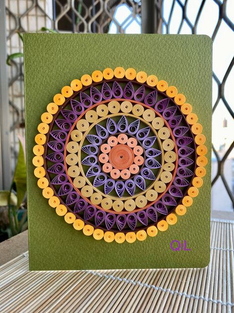 #QuillinginLove #handmade #greeting #card Made with #paper #quilling for #birthday and #anniversarycard Quilling Mandala, Diwali Cards, Quilled Earrings, Handmade Cards Diy, Art Galleries Design, Paper Quilling Cards, Lippan Art, Paper Quilling Designs, Quilling Cards