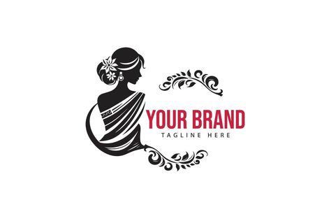 saree logo vector Saree Logo Design Ideas, Beard Styles For Boys, Clothing Logo Design, Eid Card Designs, Eid Card, Clothing Brand Logos, Visiting Card Design, Heart Tree, Logo Banners