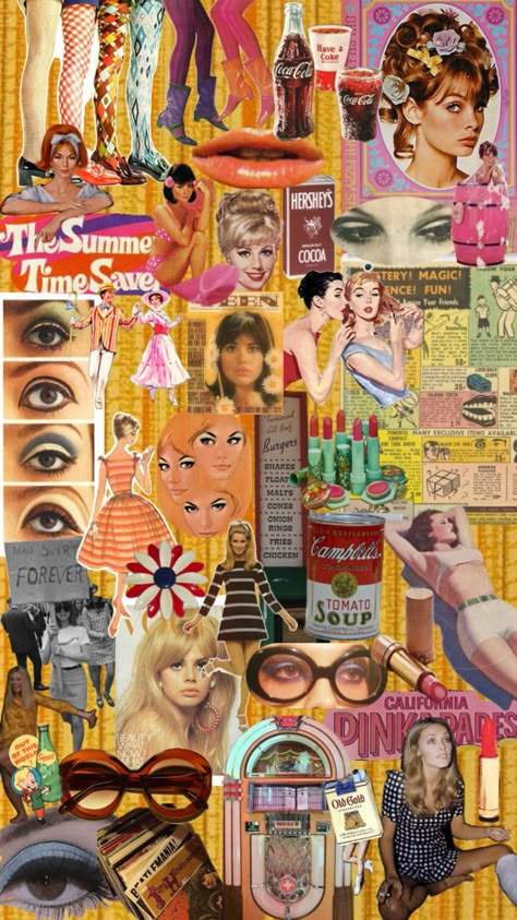 1960’s, 60’s, collage, wallpaper, lockscreen, busy wallpaper, 60’s aesthetic, mod aesthetic 1960s Aesthetic Wallpaper, 60s Aesthetic Wallpaper, 1960 Aesthetic, Busy Wallpaper, 1960s Wallpaper, Jackie That 70s Show, 60s Wallpaper, Mod Aesthetic, 1960s Aesthetic