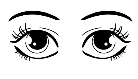 Eyes Looking Clipart Images   Pictures   Becuo Cute Cartoon Eyes, Eye Outline, Eyes Clipart, Blank Coloring Pages, Cartoon Eyes, Kids Coloring Book, Clipart Black And White, Cartoon Faces, Cute Eyes