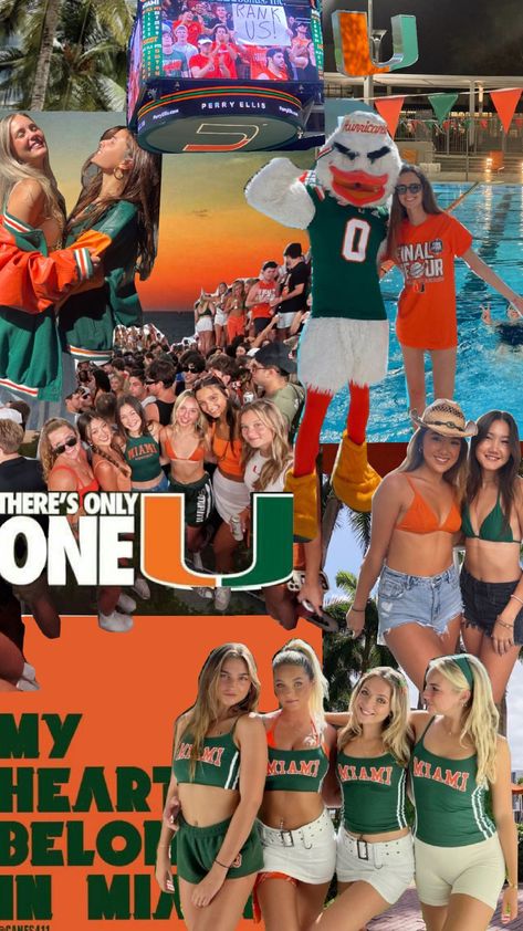 U Miami 🧡💚 #umiami #universityofmiami #theu #miami #um #college Finance Vision Board, Collage Vision Board, U Of Miami, Miami College, U Miami, University Students Life, Frat Party, Dream University, Uf Gators