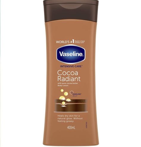 Cocoa body lotion Vaseline Intensive Care Cocoa Radiant, Cocoa Butter Body Lotion, Vaseline Lotion, Vaseline Intensive Care, Vaseline Jelly, Pure Cocoa Butter, Healing Dry Skin, Lotion For Dry Skin, Body Care Routine