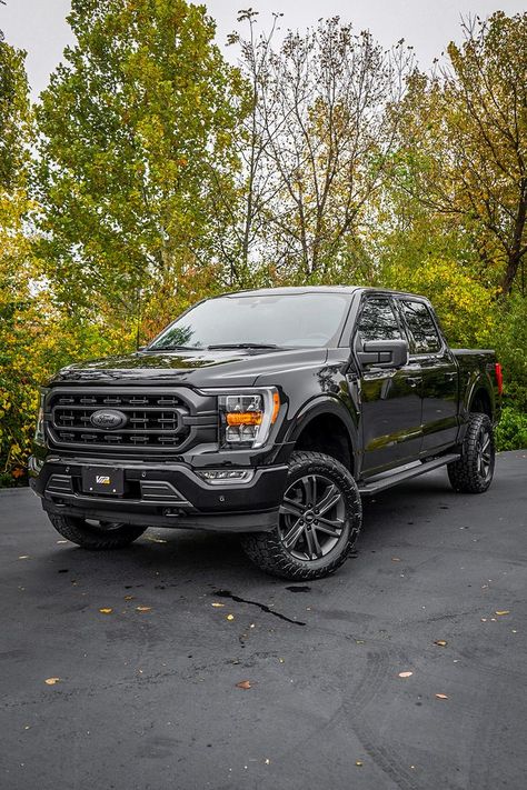 Full vehicle view of a custom 2021 Ford F-150 built for off-road use Truk Ford, New Car Wallpaper, Ford Trucks F150, Pickup Car, Ford Mustang Car, Pimped Out Cars, Car Chevrolet, Ford Pickup Trucks, 4x4 Trucks