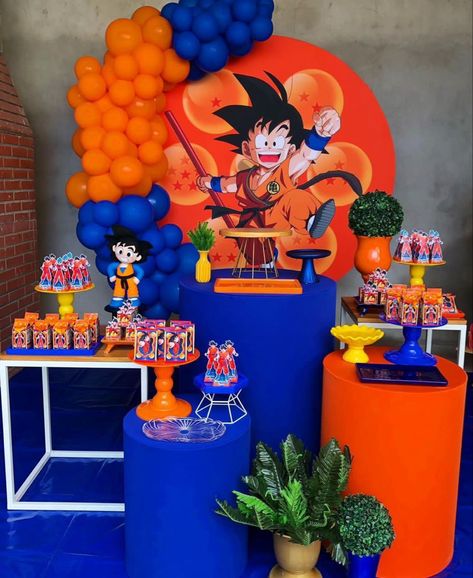 Dragon Ball Z First Birthday, Dragon Ball Birthday Party Ideas, Goku Party Ideas, Cumple Dragon Ball Z Party Ideas, Goku Birthday Party Ideas, Dragon Ball Z Birthday Party Ideas, Dragon Ball Z Party Ideas, Fiesta Dragon Ball, Dragon Ball Birthday Party