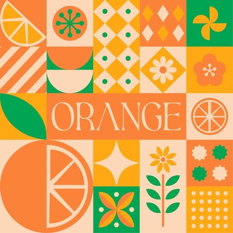 Orange Illustration Graphics, Pineapple Packaging, Orange Poster Design, Fruit Illustration Design, Fruit Poster Design, Fruit Branding, Orange Graphic Design, Packaging Pattern Design, Juice Packaging Design