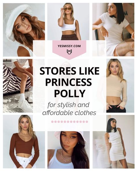 If you love shopping at for trendy affordable clothes online, you're going to love these online stores like Princess Polly! Affordable Clothing Sites, Affordable Trendy Clothes, Caitlin Covington, Australian Clothing, Clothing Sites, Affordable Dresses, Dress Stores Online, Affordable Clothes, Online Stores