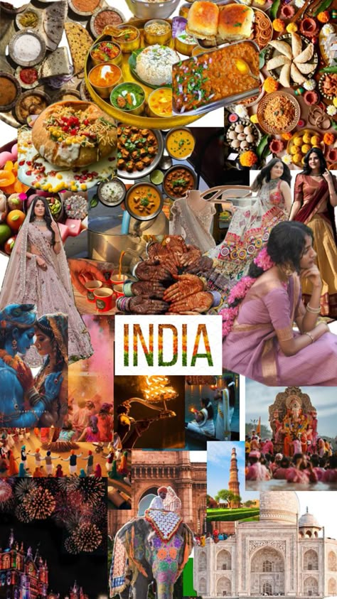 India Travel Vision Board, India Vision Board, India Aesthetic Culture, India Travel Aesthetic, India Collage, India Core, India Pictures, India Beautiful Places, India Aesthetic